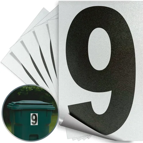 Vista 83 de iSYFIX Calcomanías de vinilo negro número 0 (Zero) – Paquete de 6 calcomanías de 1.5 pulgadas – Calcomanías de alta calidad, fondo reflectante