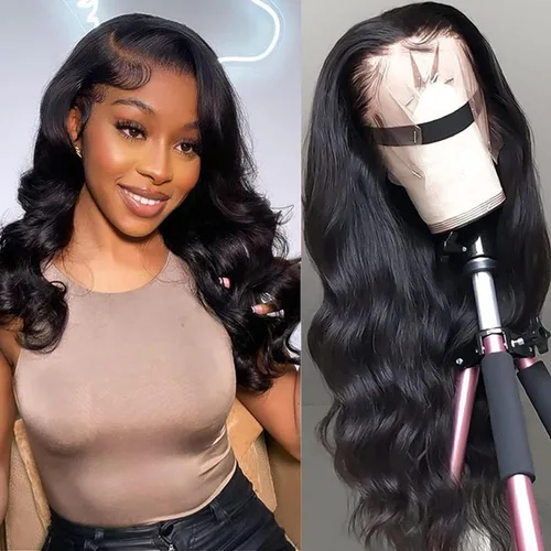 Vista 9 de SENSAIRUITE Pelucas de cabello humano con encaje frontal, prearrancadas, sin pegamento, encaje ancho, densidad 180, pelucas de cabello humano de 13