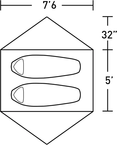Vista 11 de ALPS Mountaineering Tienda Taurus para 2 personas - Gris/Rojo