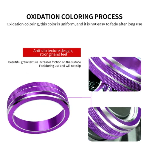 Vista 4 de Para Honda Civic Accesorios Auto Sync Climate Menú Botón de Control Botón de Control Tapa del Motor Push to Start Stop Botón Cubierta de Audio