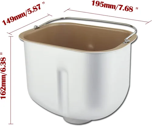 Vista 2 de Plato de pan Hogar Cubo de hornear Máquina de pan Placa Pan Pan Hornear Pan Máquina de pan Piezas de la máquina (rectángulo)