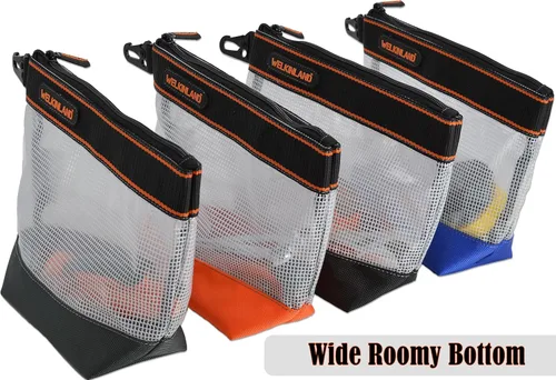 Vista 7 de WELKINLAND Organizador de Bolsa de Herramientas Transparente de 10 Pulgadas - 4 Piezas Bolsas de Herramientas con Cremallera