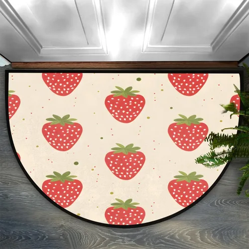 Vista 10 de Tapete semicircular con estampado de cactus tropical, antideslizante, absorbente, lavable, de bienvenida, para el hogar, interior, entrada, zonas