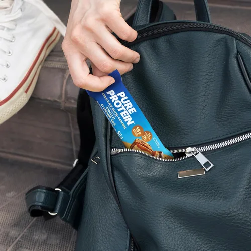 Vista 7 de Pure Protein Barras de proteína sin gluten, aperitivos, caramelo salado y chocolate, 1.76 oz/1.8 oz, 6