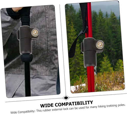 Vista 8 de BESPORTBLE Trekking Pole External Lock Clip Easy Installation Fastener for Walking Sticks Climbing Poles Compatible with Various Brands Non Slip