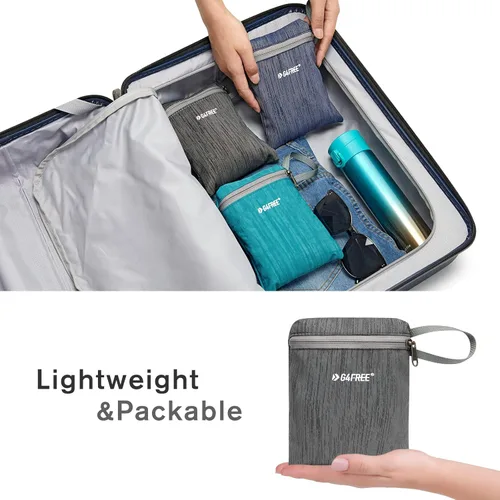 Vista 6 de G4Free Mochila de senderismo de 10L Pequeño Viaje Senderismo Daypack Bolsa plegable ligera, Gris oscuro, Mochilas Daypack