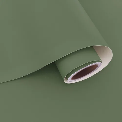 Vista 12 de VaryPaper Papel tapiz de vinilo verde oliva de 15.7 x 78.7 pulgadas de grosor, para paredes de armarios, paredes, impermeable, autoadhesivo