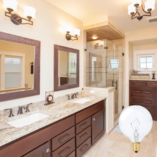 Vista 3 de Simba Lighting Bombilla redonda G16.5 con forma de globo pequeño de 25 W, base de candelabro E12 (paquete de 10) para candelabro, ventilador