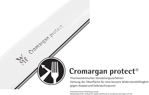 Vista 17 de WMF Juego de cubiertos de 66 piezas para 12 personas Vision Cromargan Protect de acero inoxidable extremadamente resistente a los arañazos con hoja