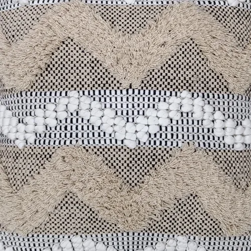Vista 3 de Trade Star Funda de almohada Kilim de 100% algodón, estilo bohemio, copetudo, funda de almohada del suroeste, funda de cojín decorativa tejida a