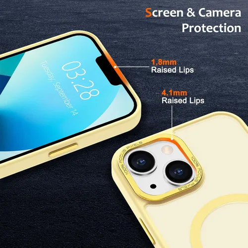 Vista 895 de Anuck - Funda magnética para iPhone 11 compatible con MagSafe, carcasa trasera mate translúcida dura, borde de TPU, delgada, resistente a impactos