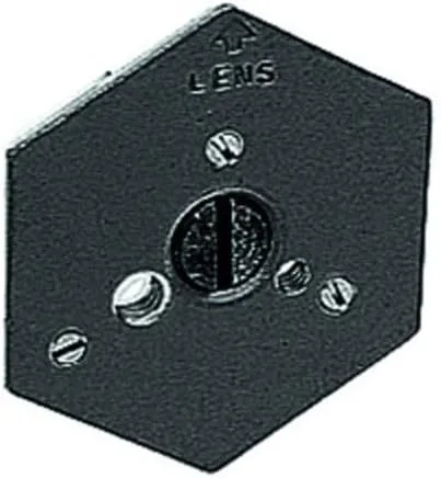Vista 3 de Manfrotto Placa de montaje hexagonal de liberación rápida 130-38 con rosca de 3/8 pulgadas y tornillo de montaje empotrado