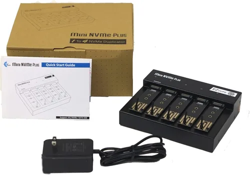 Vista 5 de EZ Dupe Duplicador M.2 de 1 a 4 M.2 NVMe / M2 SATA NGFF (PCIe/ACHI NVMe) llave B, llave M, llave B+M 2230 2242 2260 2280 módulo interno SSD Cloner