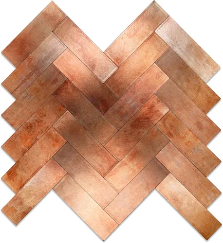 Vista 8 de Yipscazo 10 Láminas de Azulejos Adhesivos con Patrón de Madera en Espiga para Salpicadero de Cocina, Azulejos de PVC Resistentes al Calor