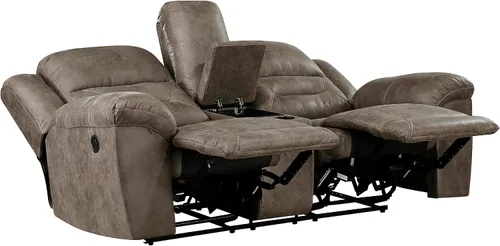 Vista 6 de Lexicon Juego de sala de estar reclinable, sofás reclinables manuales de pared, sofás para sala de estar, asientos de cine en casa, incluye sofá