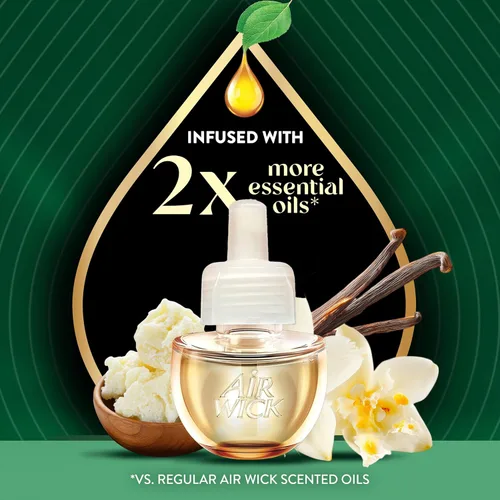 Vista 3 de Air Wick Aceites perfumados 0+4 Recarga de vainilla dulce y manteca de karité
