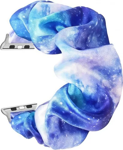 Vista 14 de Scrunchie - Correa elástica para Apple Watch Series 9 8 7 6 5 4 3 2 1 SE Ultra, correa de reloj para iWatch de 1.929 in 1.772 in 1.614 in 1.496 in