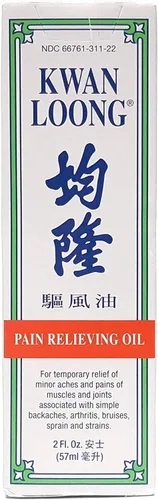 Kwan Loong Aceite medicado para aliviar el dolor, 2 onzas. Aceite de mentol para alivio muscular, recomendado para dolor de espalda, artritis,