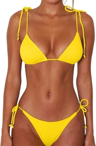 Traje de baño de verano Bikini conjunto de estampado floral traje de baño sexy baño mujeres cadena playa