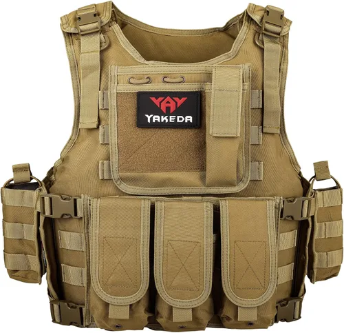 Vista 9 de vAv YAKEDA Chaleco táctico Airsoft para hombre