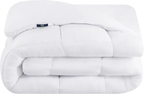 Vista 8 de Serta ComfortSure - Funda de colchón tamaño individual, almohadilla de colchón con parte superior acolchada ajustable, súper suave y transpirable