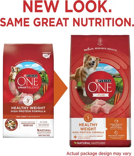 Vista 2 de Purina ONE SmartBlend Natural Peso saludable, fórmula para adulto, alimentos secos para perros y comida húmeda para perros