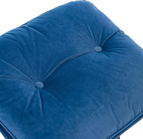 Vista 5 de Homsof Silla giratoria de terciopelo con juego otomano, moderna tumbona con reposapiés, cómodo sillón con patas de metal