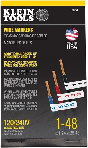Marcadores Klein Tools 56250, números del 1 al 48