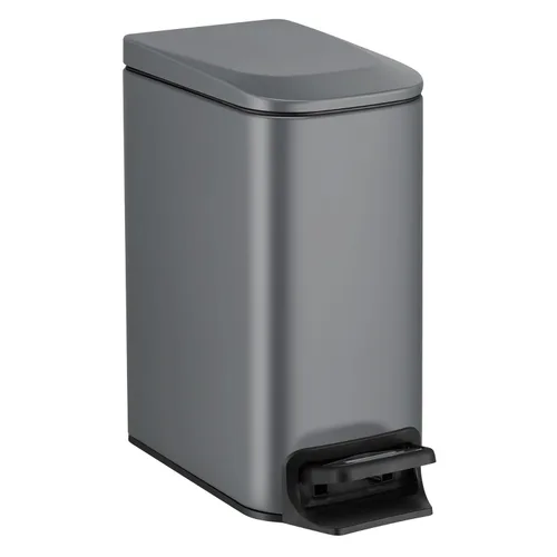 Vista 8 de TIPGO Cubo de Basura Delgado para Baño con Tapa de Cierre Suave, 6 Litros / 1.6 Galones, Cubo de Basura de Acero Inoxidable con Cubo