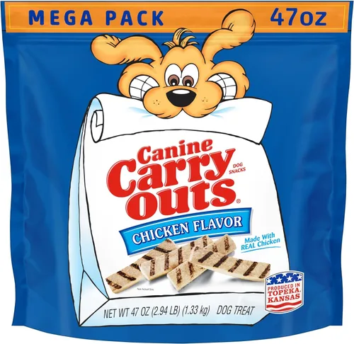 Vista 15 de Canine Carry Outs Golosinas para perros, sabor a tocino, 22.5 onzas (paquete de 4), hechas con tocino real