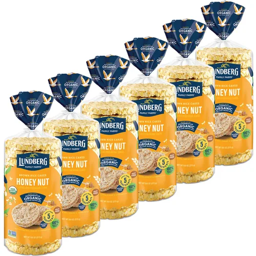 Vista 11 de Lundberg Tortas de arroz integral orgánico sin gluten ligeramente saladas- 8.5 oz