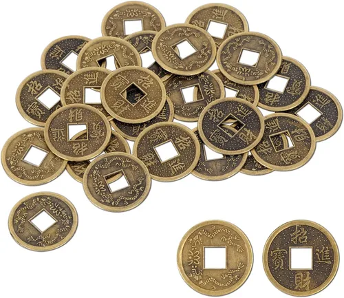Beistle 57856 Authentic Chinese Good Luck Coins, 1 Inch, 25 Coins in Package
