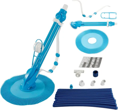Vista 6 de Outvita Aspiradora automática de piscina con 10 mangueras, potente ajuste Sunction para piscinas sobre el suelo y en el suelo, paredes de suelos