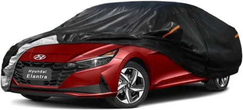 Vista 39 de GUNHYI - Funda de automóvil de 6 capas para Tesla Model 3 (2017-2025), impermeable para todo tipo de clima, protección UV contra la nieve, el sol