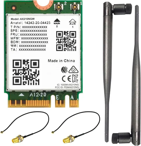 Vista 9 de Adaptador Wireless-AC8265NGW Wireless-AC NGFF WiFi de doble banda con Bluetooth 4.2, 2.4GHz 300Mbps y 5GHz 867Mbps tarjeta de red inalámbrica