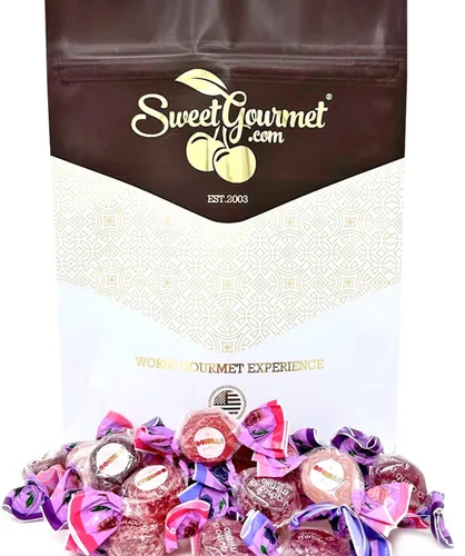 Vista 2 de SweetGourmet - Jaleas de bonelle de bayas del bosque, envueltas a granel, mora, grosella espinosa, arándano, frambuesa, 1 libra