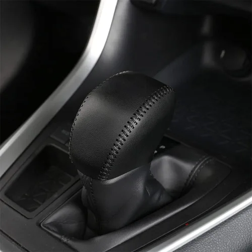 Vista 35 de Great-luck Funda Protectora de Perilla de Palanca de Cambios Automática de Cuero Genuino con Moldura, Accesorios Interiores Personalizados