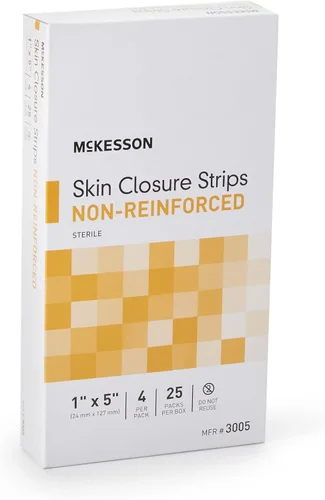 Vista 2 de McKesson Tiras de cierre de piel, estériles, no reforzadas, 1 x 5 pulgadas, 25