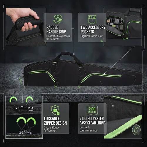 Vista 3 de Kylebooker Funda táctica para rifle con visor y escopeta, suave y acolchada