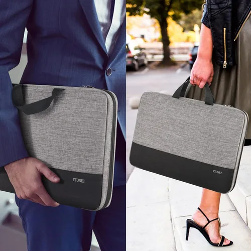 Vista 6 de Ytonet - Estuche para computadora portátil, funda para computadora portátil TSA de 15.6 pulgadas, resistente al agua, duradera, para computadora Gris