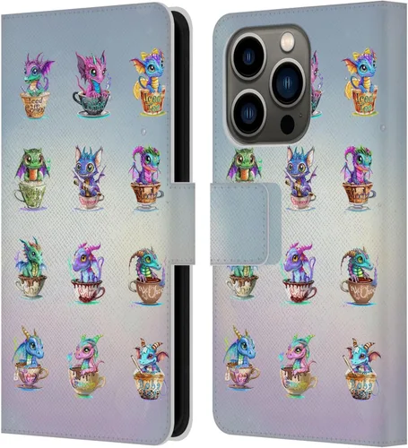 Vista 69 de Head Case Designs Officially Licensed Ruth Thompson Boba Tea Cup O Dragons Leather Wallet Case Compatible with Apple iPhone 7 Plus / 8 Plus