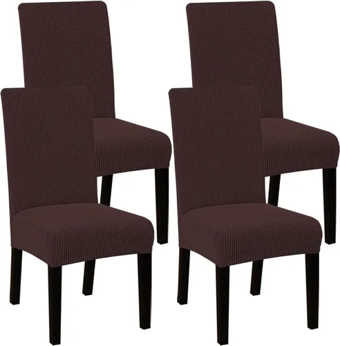 Vista 18 de Jacquard Spandex Dining Room Chair Covers Set of 2/4/6,Elastic Chair Protector Stretch Removable Washable Seat Covers for Dining Room, Wedding