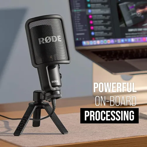 Vista 5 de RØDE NT-USB+ Micrófono condensador USB de grado profesional para grabar audio de calidad de estudio directamente en una computadora o dispositivo