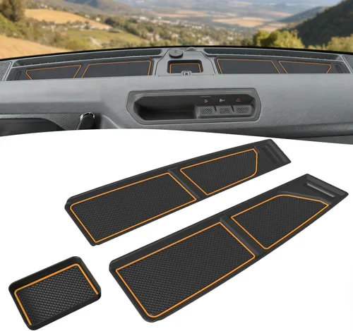 Vista 14 de auovo Bandeja Cubierta del Tablero Compatible con Accesorios Ford Bronco 2026 2025 2021 2022 2023 2024 Alfombrilla de Compartimentos del Tablero