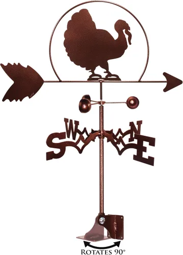 Vista 2 de SWEN Products Veleta de pavo con pájaro de Acción de Gracias (montaje ajustable incluido)
