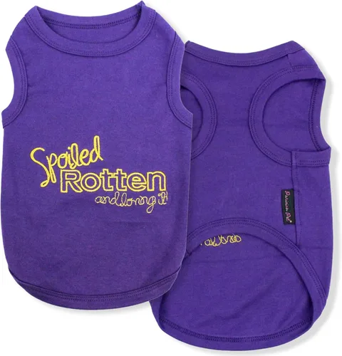 Vista 13 de Parisian Pet - Camiseta bordada para perros y gatos, con texto en inglés Bad to da Bone, XS