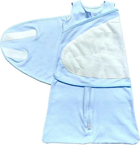 Vista 4 de Saco de dormir ajustable de algodón para bebés de 3 a 6 meses, manta suave y transpirable con diseño ajustable de 3 vías, acogedor saco de dormir