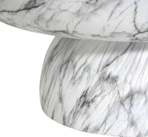 Vista 8 de Christopher Knight Home Patsy - Mesa de café moderna y ligera de concreto, mesa auxiliar redonda para interiores y exteriores, mesa de centro