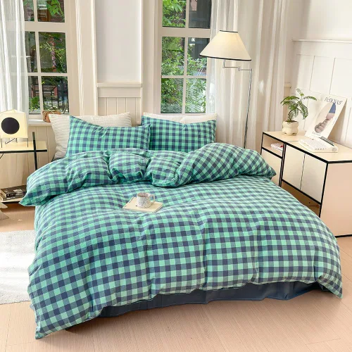 Vista 42 de FACE TWO FACE - Juego de funda de edredón, 100% algodón lavado con textura similar al lino, transpirable, duradero, suave y cómodo, matrimonial