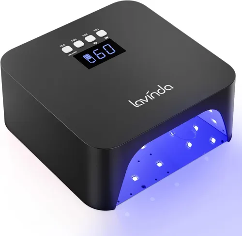 Vista 9 de Lavinda Luz UV para uñas de gel, lámpara profesional UV LED para uñas, secado 2 veces más rápido, luz de secado de uñas, compatible con todos